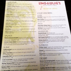 Ling and Louie's Menu